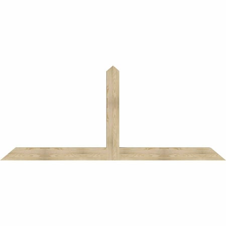 Ekena Millwork Portland Rough Sawn Timber Gable Bracket, Douglas Fir, 108"W x 45"H x 6"D x 6"F, 10/12 Pitch GBW108X45X0606POR00RDF